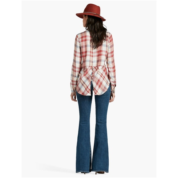 Lucky Brand Tops - 248  LUCKY BRAND Red Bungalow Plaid Soft Flannel Shirt